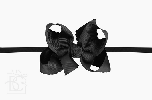 Medium Scalloped Headband Bow - 3.5"